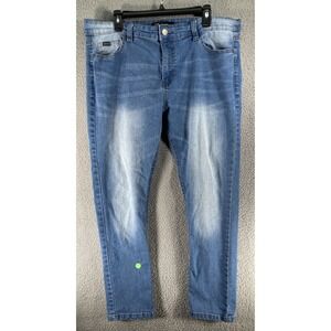 Phat Farm Jeans‎ Men's 38x30 Light Wash Skinny Cotton Blend Stretch 10105